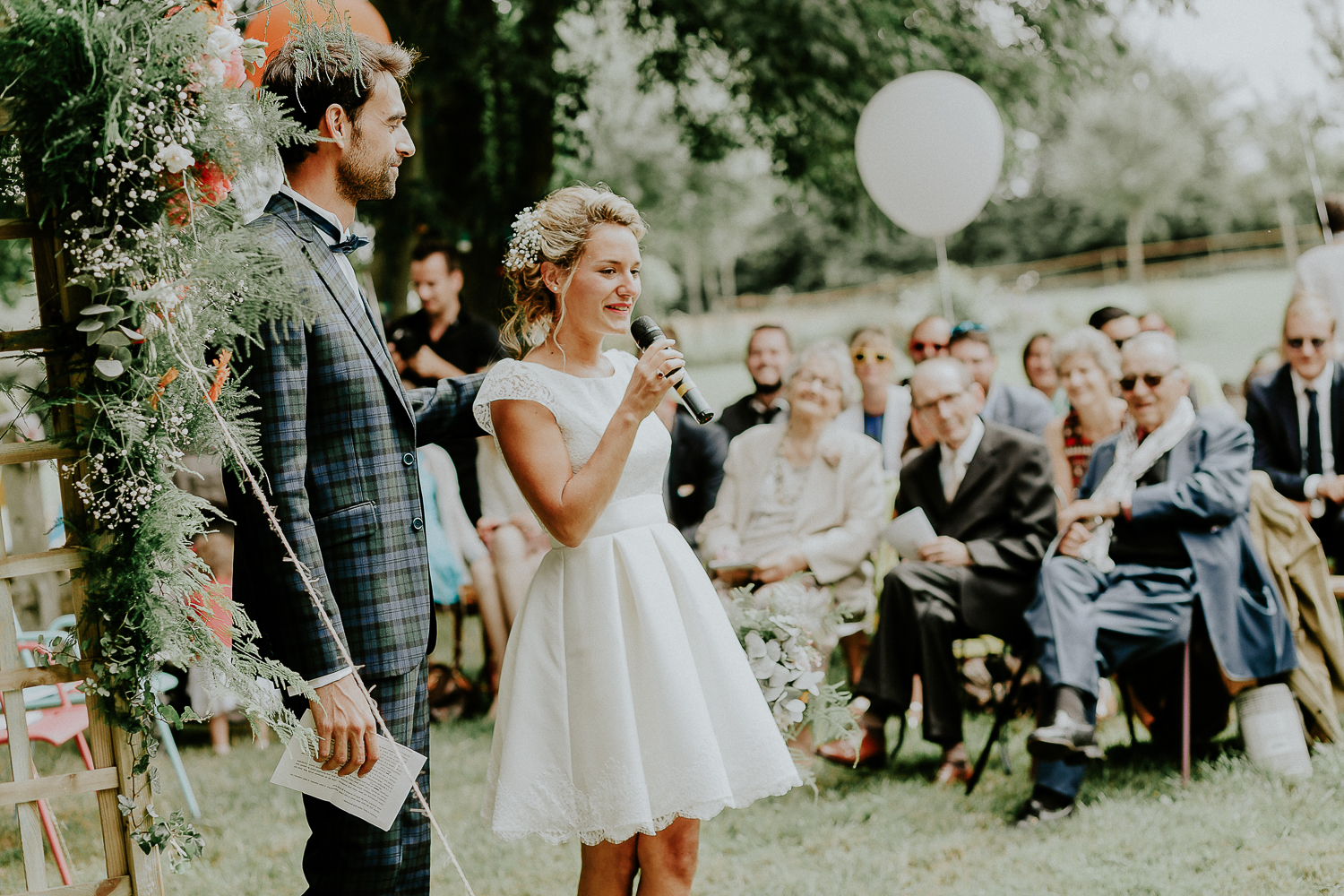 mariée en robe courte photographe mariage caen